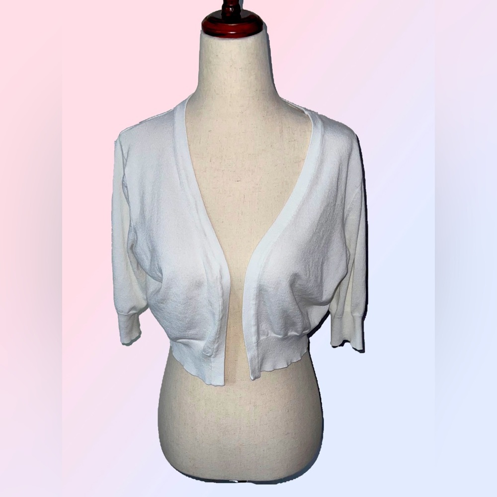 Maurice’s -EUC- Soft Knit Half-Sleeve Shrug/Cropped Cardigan - Size: Medium